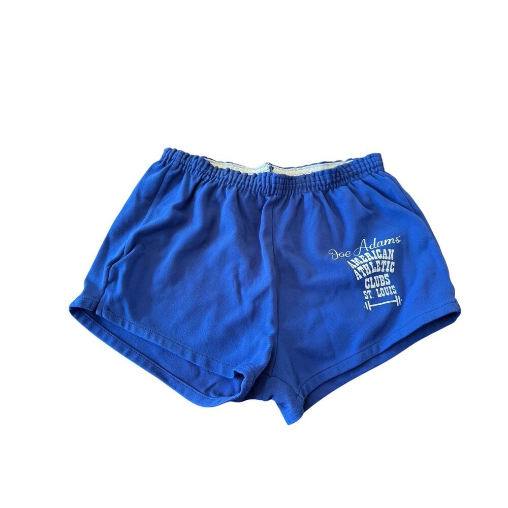Joe Adams‎ American Athletic Clubs St Louis Shorts Blue Gym Workout Elastic STL